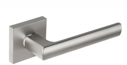 Klamka drzwiowa GAMET UNICO DH40-26JK-G6 z rozetą kwadratową, nikiel/satyna