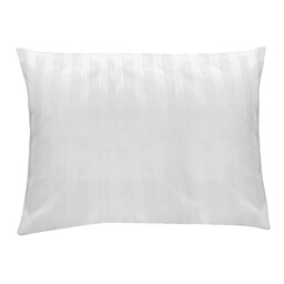 Darymex Poszewka hotelowa 50x70 biała adamaszkowa na zakładkę paski 2 cm