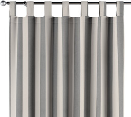 Zasłona na szelkach 1 szt., biało-szare pionowe pasy (5,5cm), Quadro