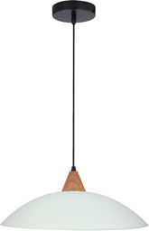 Candellux OTRIKS 31-63557 lampa wisząca biały klosz szklany 1X60W E27 40 cm