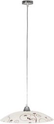 Candellux YOUNG 31-09166 lampa wisząca biały szklany zdobiony klosz 1X60W E27 40 cm