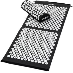 MAXXIVA CZARNA MATA DO AKUPRESURY 130x50 CM Z KOLCAMI NA BÓL PLECÓW