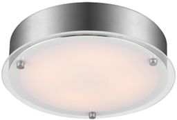 Candellux RONDA 13-30245 plafon lampa sufitowa szklany klosz 1X18W LED satyna nikiel 33cm