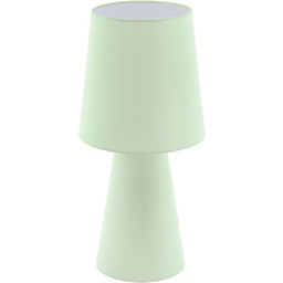 EGLO CARPARA lampa stołowa wysokość 47 cm, tekstylna, 12 W, pastelowa jasnozielona