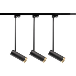 Polux Wiszący zestaw szynowy 1-fazowy PORTO 326072 potrójny czarny złoty