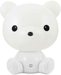 Polux Stojąca lampa MIŚ LED 308221 do pokoju dziecięcego LED 2,5W animals biała