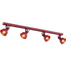 Plafon reflektory na listwie LENORA 1818 czerwony - Argon