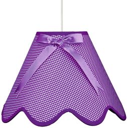 Candellux LOLA 31-14573 lampa wisząca fiolet abażur z kokardą 1X60W E27 40 cm
