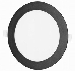 Panel LED plafon podtynkowy 12 cm wpuszczany regips czarny sufitowy okrągły 6W