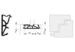 Uszczelka drzwiowa DEVENTER SV-185 biała