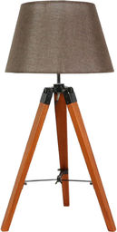 Candellux LUGANO 41-31211 lampa stołowa abażur brązowa trójnoga 1X60W E27 33cm