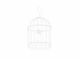 Klatka dekoracyjna biała - 24 cm - 1 szt.