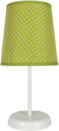 Candellux GALA 41-98262 lampa stołowa abażur zielona w kropki 1X40W E14 14 cm