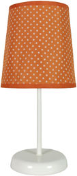 Candellux GALA 41-98286 lampa stołowa abażur pomarańczowa w kropki 1X40W E14 14 cm