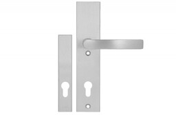 Okucie Gaja Solo ++ dedykowane do antab AXA, rozstaw 92, kolor F6 - stal nierdzewna