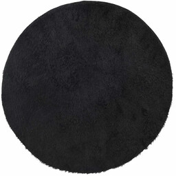 Profeos Czarny okrągły dywan z długim włosiem 240 cm N9-A09