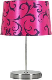 Candellux AROSA 41-55866 lampa stołowa abażur różowy 1X40W E14 21cm