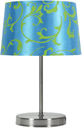 Candellux AROSA 41-55873 lampa stołowa abażur niebieski 1X40W E14 21cm
