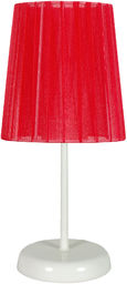 Candellux RIFASA 41-25296 lampa stołowa abażur czerwona 1X40W E14 14 cm