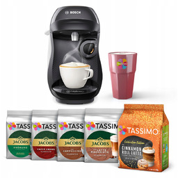 Ekspres kapsułkowy Bosch Tassimo Happy czarny +5x Tassimo