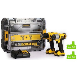 DEWALT Wiertarko-wkrętarka DCD710 + zakrętarka DCF815 + ładowarka + Walizka T-STAK V KIT BOX + zestaw akumulatorów