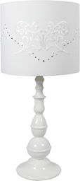Candellux LANS 41-53855 lampa stołowa abażur biała 1X60W E27 25cm