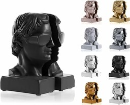 concrette Ha Ha Hermes 2-częściowy zestaw z betonu architektonicznego  podpórka na regał na książki, stojak na książki, stojak na książki, stojak na książki, dekoracyjne podpórki na książki, 1 para