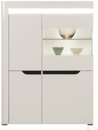 Kredens IRMA IM-5 Biały + biały połysk