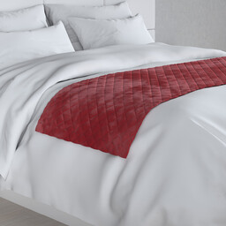 Narzuta hotelowa bieżnik Velvet 60x200cm, intensywna czerwień, 60 x 200 cm, Christmas