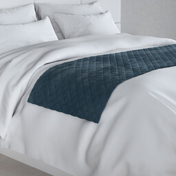 Narzuta hotelowa bieżnik Velvet 60x200cm, pruski błękit, 60 x 200 cm, Velvet