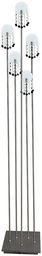 Candellux LUXOR 54-02818 lampa podłogowa nikiel mat szklane klosze z kryształkami 5*20W G4 7 cm
