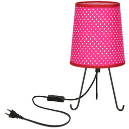 Candellux Lampa stołowa z różowo-czerwonym abażurem - 24X D246 K1-C77