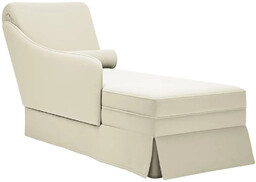 Elior Elegancki kremowy szezlong tapicerowany aksamitem M1-P86