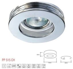 LM 515 CH OPRAWA HALOGENOWA PAR16 MR16 SZKŁO 3 CM
