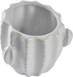 Homéa, Doniczka ceramiczna 10 x wys. 10 cm biała do ogrodu zimowego