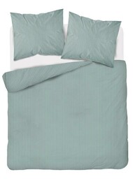 Detexpol Pościel adamaszkowa 220x200 miętowa jednobarwna paski 1 cm Pure