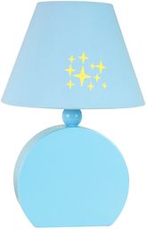 Candellux OFELIA 41-62461 lampa stołowa abażur tkanina niebieska 1X40W E14 18 cm