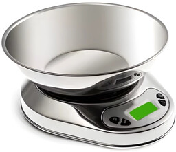 Waga kuchenna z metalową misą do 5 kg, g, lb, oz, elektroniczna z wyświetlaczem LCD na baterie AAA wagPRO-K5C