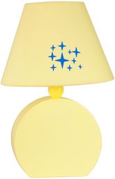 Candellux OFELIA 41-62492 lampa stołowa abażur tkanina żółty 1X40W E14 18 cm