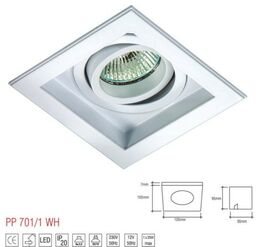LM 701/1 WH OPRAWA HALOGENOWA PAR16 MR16