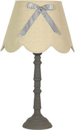 Candellux VIBU 41-28365 lampa stołowa abażur z efektowną kokardą len 1X60W E27 28 cm