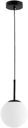 LAMPA WISZĄCA NOWOCZESNA CZARNA BIAŁA KULA FREDICA 15 LUMINA DECO