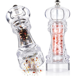 Młynek do pieprzu i soli akrylowy 16 cm 2 szt.