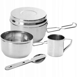 Menażka turystyczna z kubkiem i sztućcami 120946