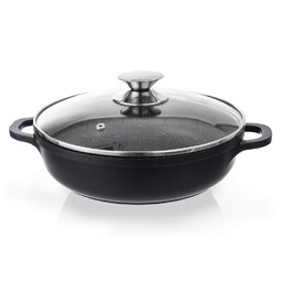 Patelnia granitowa ze szklaną pokrywką GRANDE 24 cm