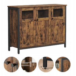 Komoda Kredens szafka Kuchenna do przechowywania 100x35x75 cm vintage Loft