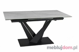 Stół SORENTO 160 Signal 90x160-220, Biały + czarny mat