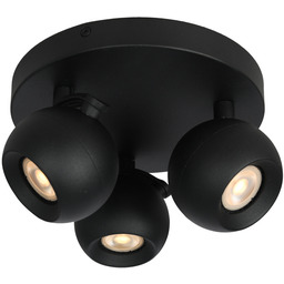 Italux Lafin SPL-45379-3R-BK lampa sufitowa, plafon nowoczesna aluminium, stal czarny piaskowany, 3x10W, GU10 22 cm IP20