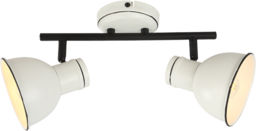 Candellux ZUMBA 92-72139 plafon lampa sufitowa listwa klosz metal biały czarny 2X40W E14 39 cm