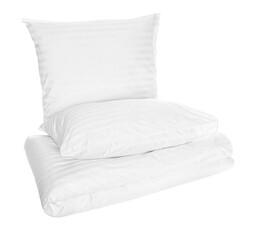 Spod Igły I Nitki Poszwa hotelowa 160x200 Adamaszkowa biała w paski 1 cm na zakład I24